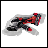 Polizor unghiular pe acumulator Einhell TE-AG 18/115 Li Kit Power X-Change , 18 V, diametru disc 115 mm, adancime de taiere 28 mm, incl. disc de taiere, acumulator 4,0 Ah si incarcator
