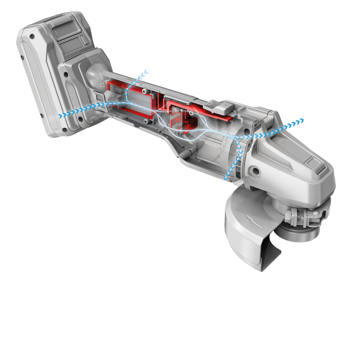 Einhell Professional AXXIO 18/150 Power X-Change akkus sarokcsiszoló, 18V, 700 W, szénkefe nélküli motor, lágyindítás, tárcsavédelem, túlterhelés-lekapcsolás, akkumulátor nélkül, vágókoronggal együtt