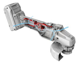 Einhell Professional AXXIO 18/150 Power X-Change akkus sarokcsiszoló, 18V, 700 W, szénkefe nélküli motor, lágyindítás, tárcsavédelem, túlterhelés-lekapcsolás, akkumulátor nélkül, vágókoronggal együtt