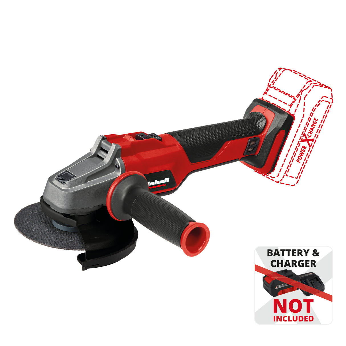 Polizor unghiular pe acumulator Einhell Professional AXXIO 18/115 Q Li-Solo Power X-Change, 18V, 700 W, discuri Ø 115 mm, adancime de taiere 28 mm, motor fara perii, piulita de fixare rapida, fara disc de taiere sau acumulator