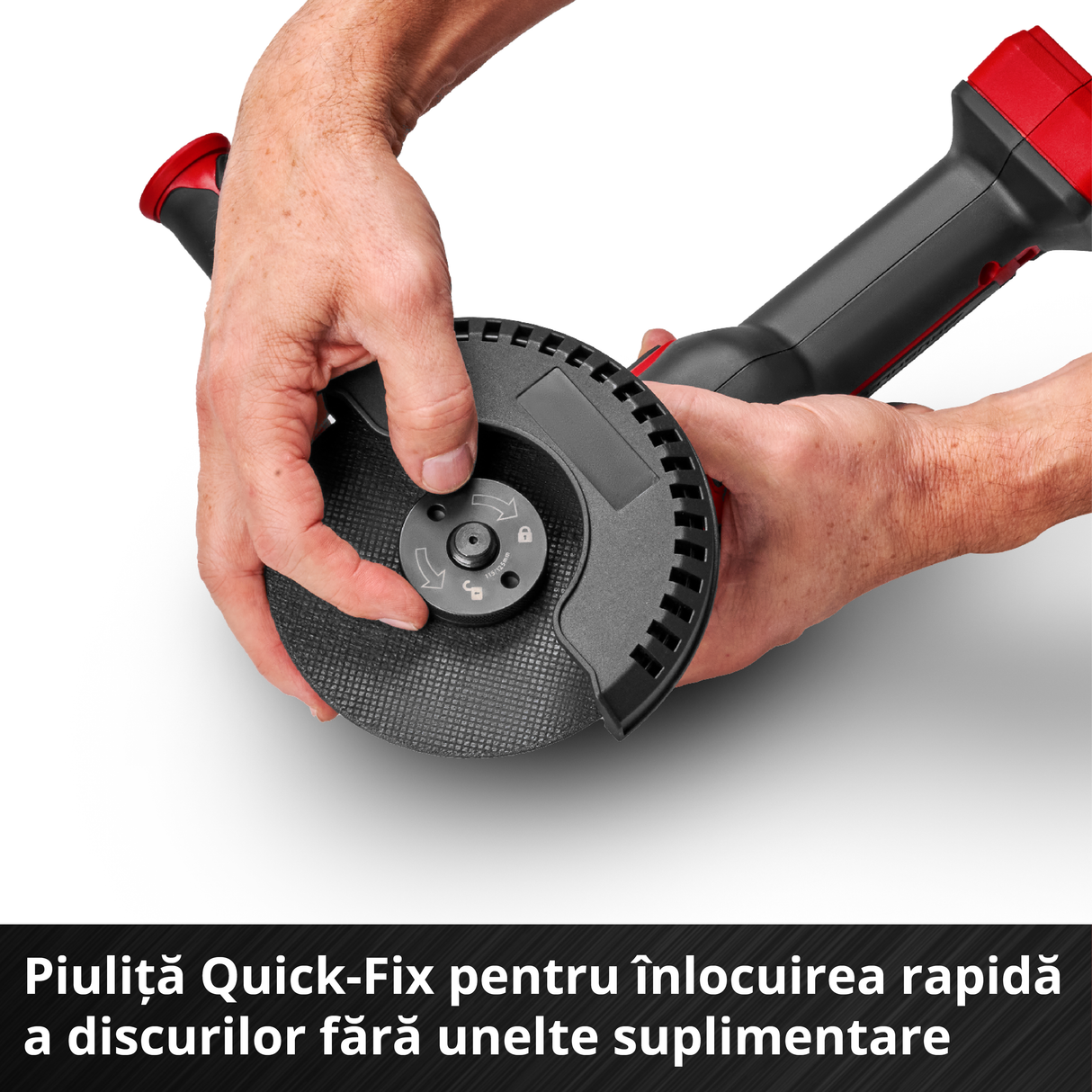 Polizor unghiular pe acumulator Einhell Professional TP-AG 18/125 CE Q Li Power X-Change, 18 V, 900 W, Ø 125 mm, adancime de taiere 33 mm, motor fara perii, electronica de viteza continua, fara disc de taiere sau acumulator