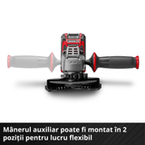 Polizor unghiular pe acumulator Einhell Professional TP-AG 18/125 CE Q Li Power X-Change, 18 V, 900 W, Ø 125 mm, adancime de taiere 33 mm, motor fara perii, electronica de viteza continua, fara disc de taiere sau acumulator