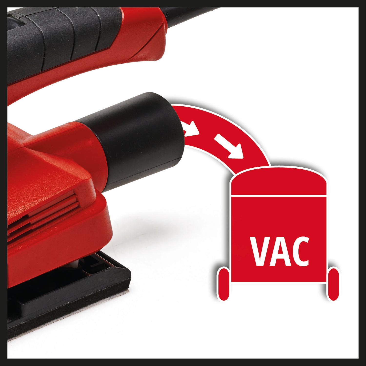 Einhell TC-OS 1520 rezgőcsiszoló, 150 W, 23 000 fordulat/perc rezgési sebesség, tépőzár, porelszívó adapter, 3 db csiszolópapírral együtt