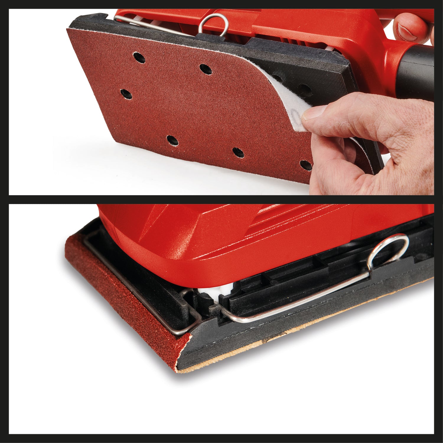 Einhell TC-OS 1520 rezgőcsiszoló, 150 W, 23 000 fordulat/perc rezgési sebesség, tépőzár, porelszívó adapter, 3 db csiszolópapírral együtt