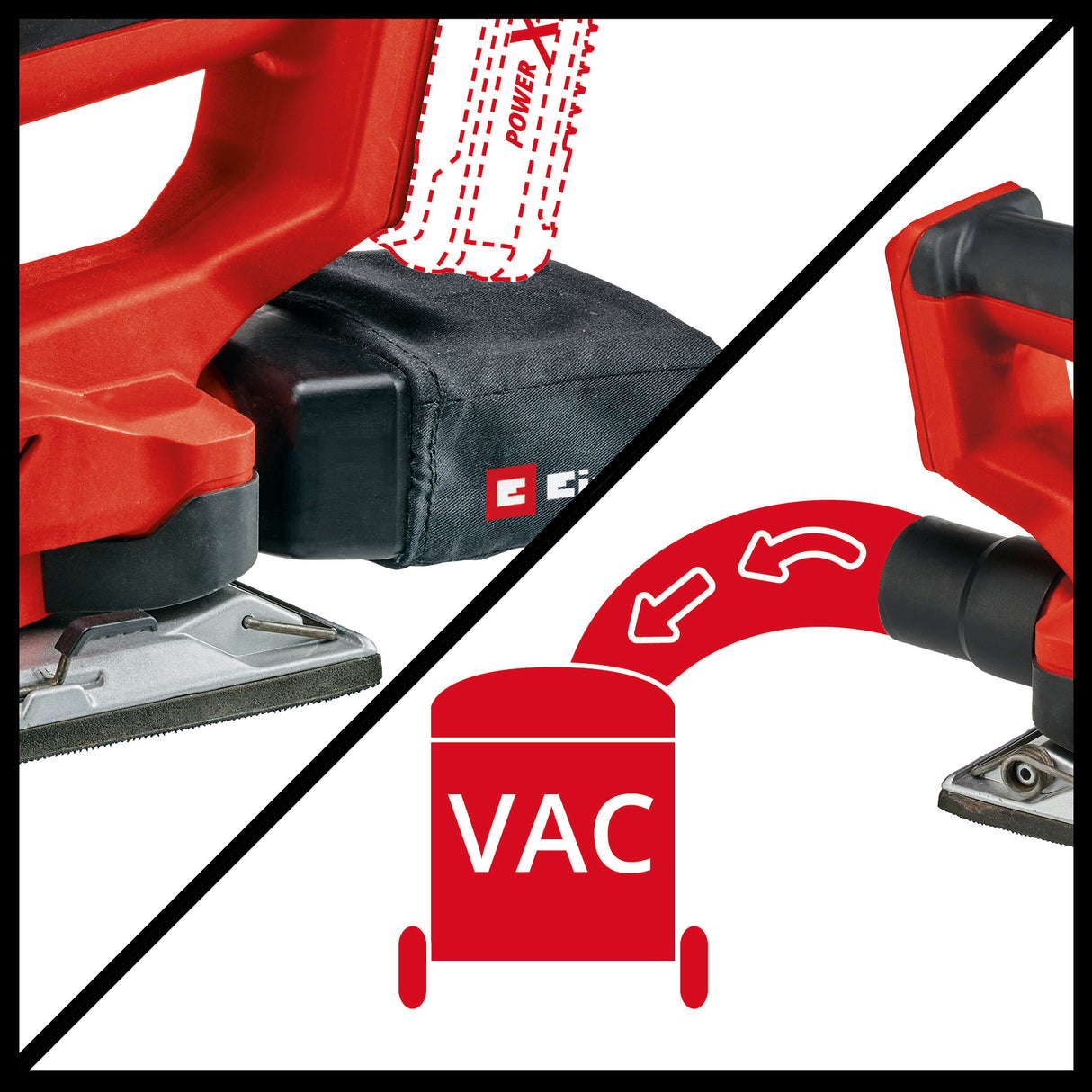 Slefuitor orbital pe acumulator Einhell TE-OS 18/230 Li Solo (electronica de viteza, micro-arici, placa de baza din aluminiu, sac de colectare a prafului, incl. 3x smirghel, fara acumulator sau incarcator