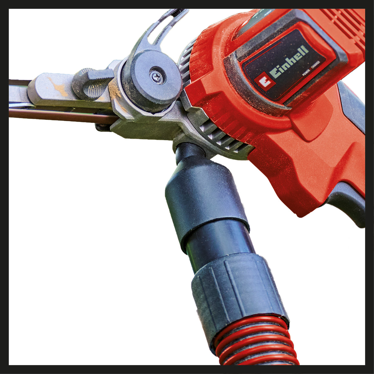 Einhell TE-BF 18 Li-Solo Power X-Change akkus szalagcsiszoló, 18 V, akár 1700 m/perc sebesség, 2 db 9 mm-es és 13 mm-es csiszolókar, 12 db csiszolószalaggal, akkumulátor nélkül