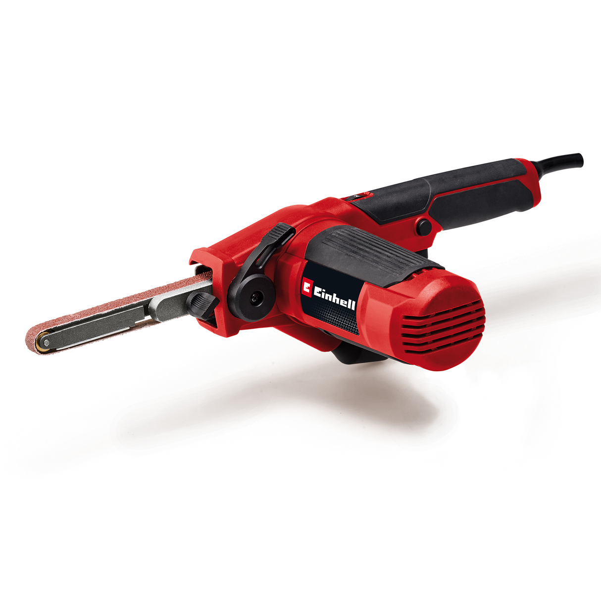 Einhell TC-BF 500 E szalagcsiszoló, 500 watt, akár 1700 m/perc sebesség, tartós zár, beépített porelszívás, 6 csiszolószalaggal együtt