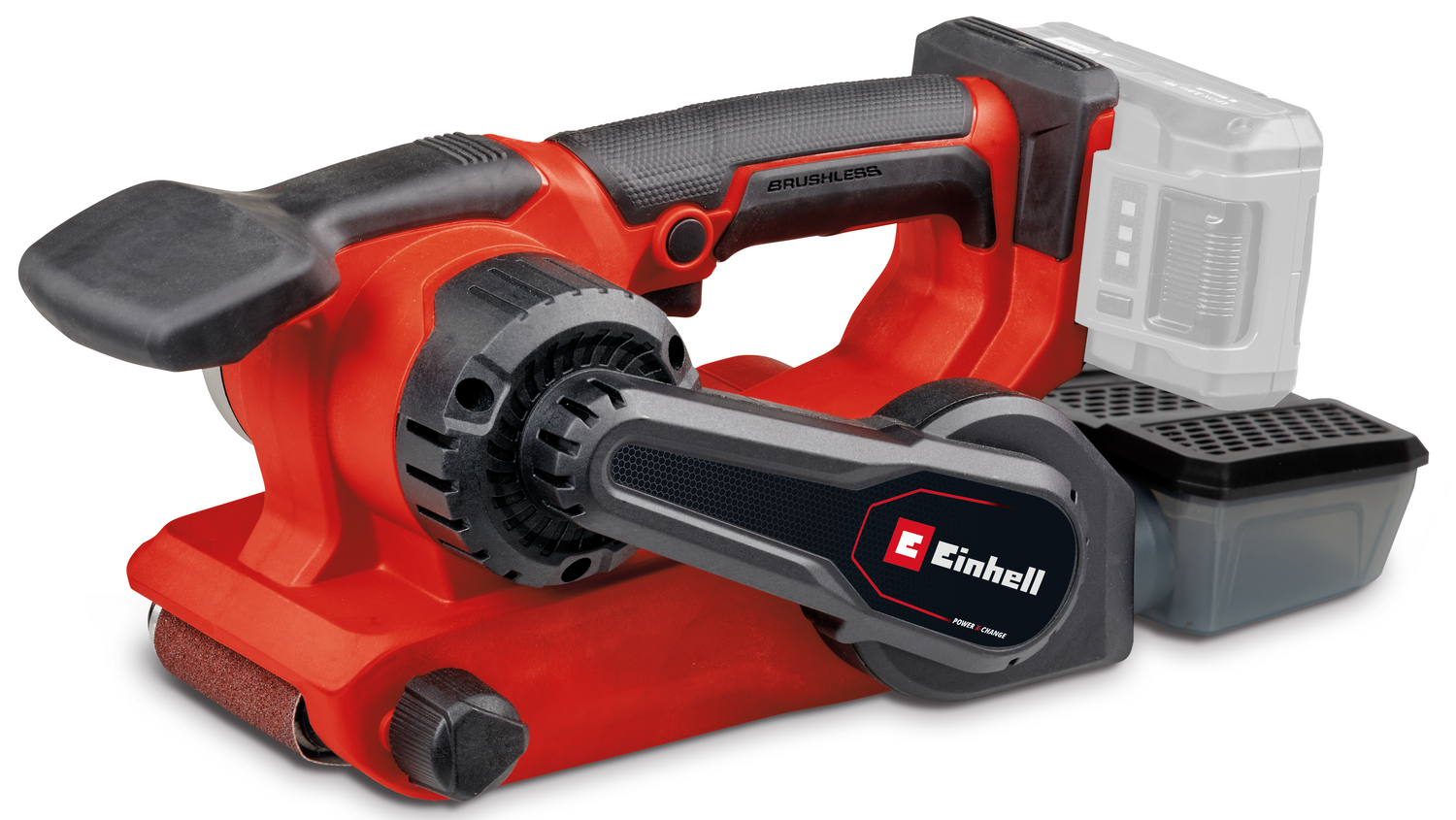 Slefuitor cu banda pe acumulator Einhell Professional TP-BS 18/457 Li BL-Solo Power X-Change, 18 V, Li-Ion, motor fara perii, incl. 3x banda abraziva P80 457x75 mm, fara acumulator si incarcator