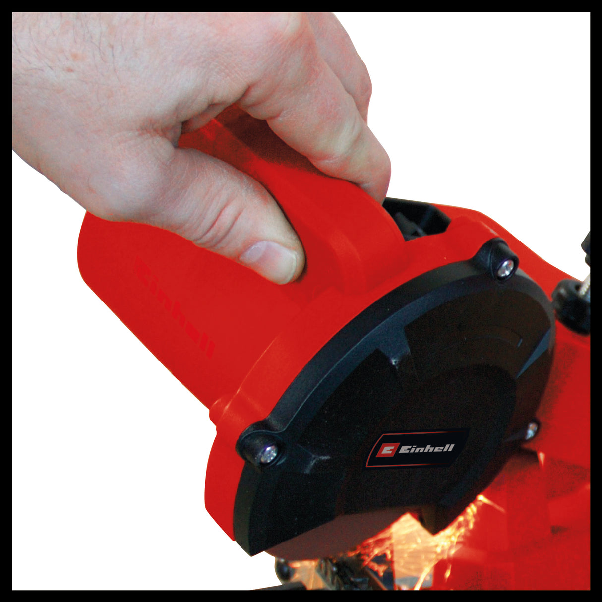 Aparat pentru ascutit lant de drujba Einhell GC-CS 85 E, 85 W, 5500 rpm, reglare unghi de slefuire cu scala, dispozitiv de tensionare a lantului, opritor de adancime inclusiv disc abraziv)