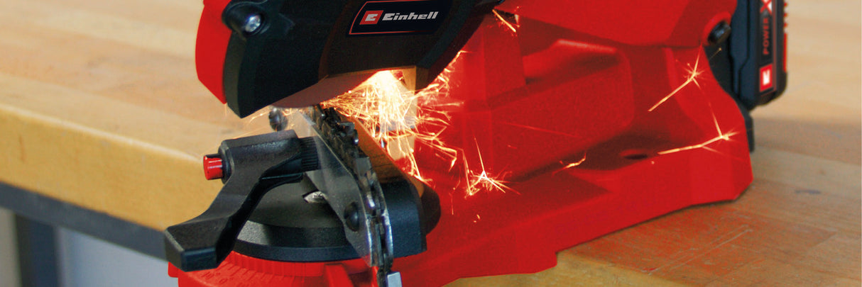 Disc de rectificat de rezerva original Einhell Ø 108 mm (accesorii pentru masini de ascutit lanturi, grosime 4,5 mm, alezaj 23 mm, granulatie P100, potrivit pentru masini de ascutit lanturi Einhell)