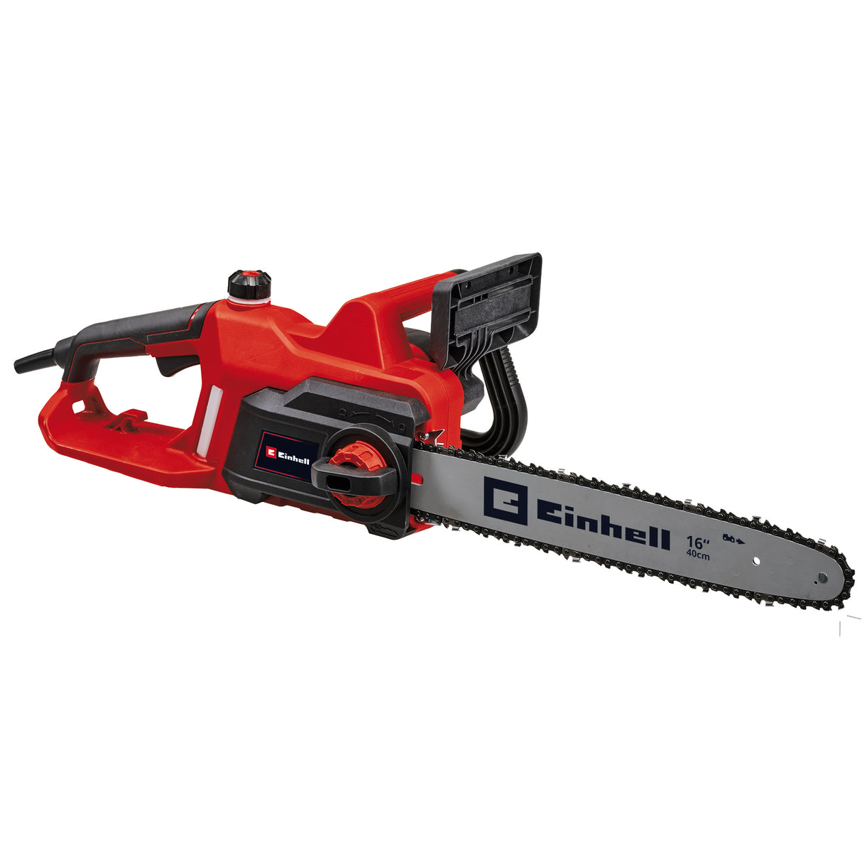 Drujba electrica Einhell GC-EC 2040 (2000 W, lungime de taiere 37,5 cm, viteza lant 15,5 m/secunda, lubrifiere automata a lantului, protectie la recul cu frana de lant