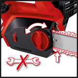 Drujba electrica Einhell GH-EC 1835, 1800 W, bara de taiere robusta si lant ascutit, tensionare si inlocuire lant fara unelte, angrenaj metalic, lubrifiere automata a lantului