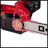 Drujba electrica Einhell GH-EC 1835, 1800 W, bara de taiere robusta si lant ascutit, tensionare si inlocuire lant fara unelte, angrenaj metalic, lubrifiere automata a lantului