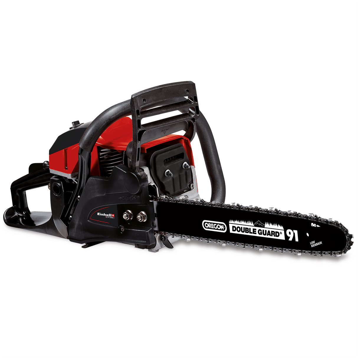Drujba pe benzina Einhell GC-PC 2040 I, sina si lant OREGON de inalta calitate, soc si amorsare automata, aprindere digitala, functie antivibratii, blocare lant, protectie sina taietor