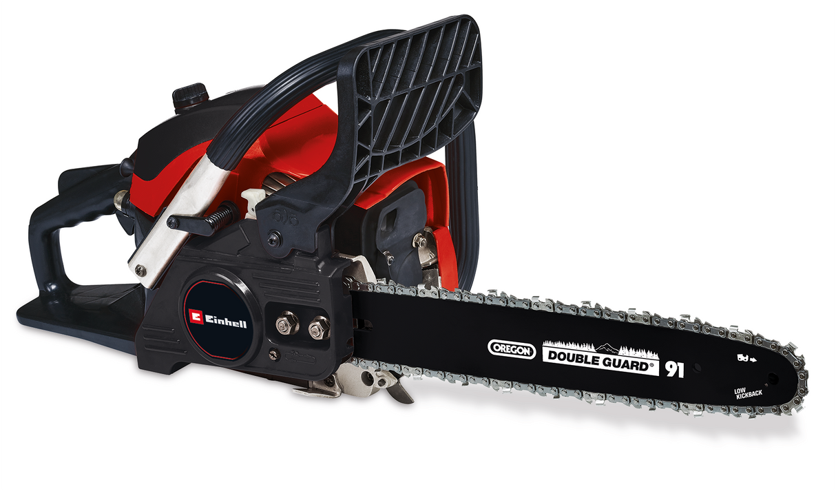 Drujba pe benzina Einhell GC-PC 1335/1 I, sina si lant de taiere OREGON de inalta calitate, soc si amorsare automate, aprindere digitala, functie antivibratii, protectie la recul