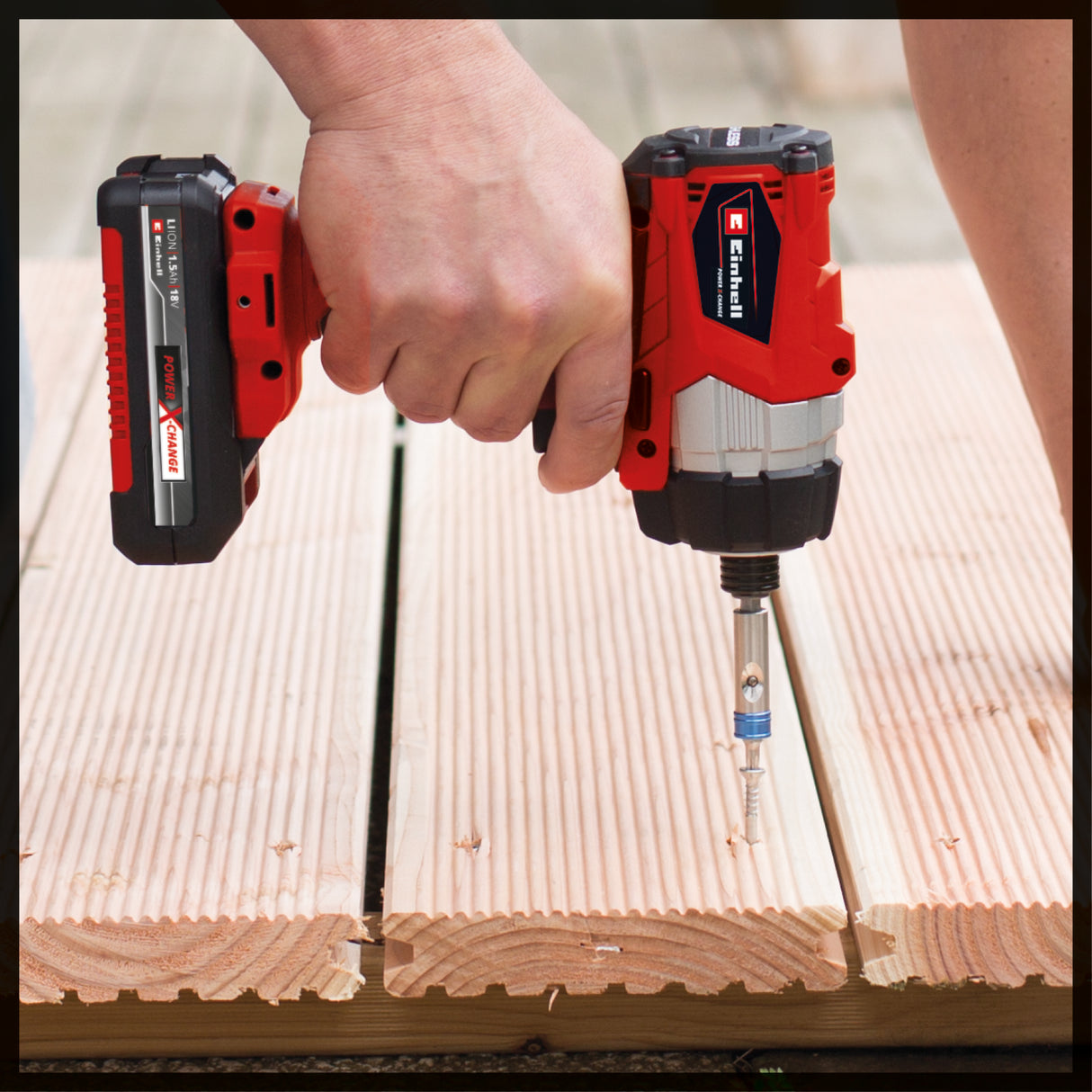 Cheie de impact pe acumulator Einhell TE-CI 18/1 Li-Solo Power X-Change, Li-Ion, 18V, 0-2300 rpm, cuplu maxim puternic 140 Nm, control electronic al vitezei, fara baterie si incarcator