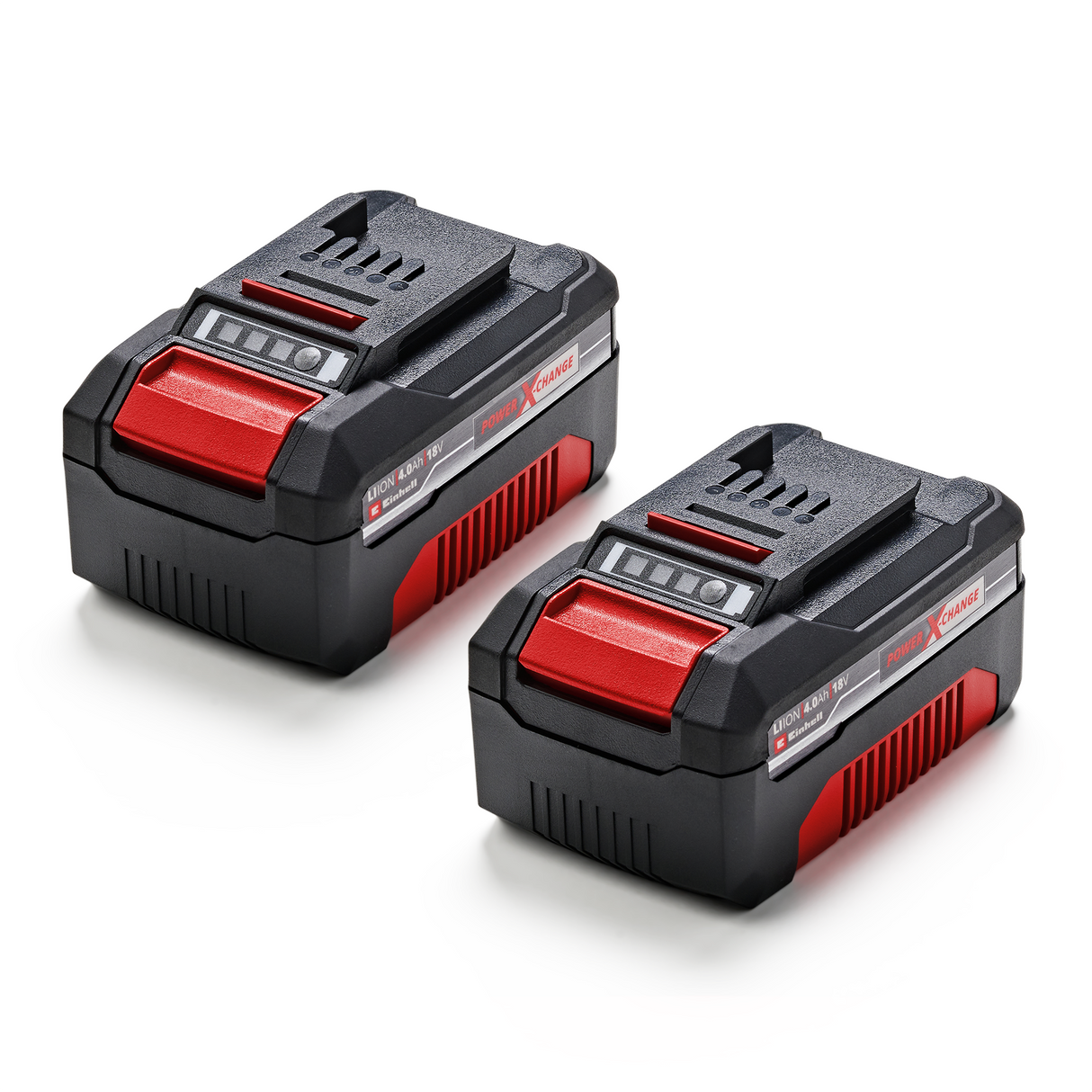 Set 2 acumulatori Einhell PXC Twinpack 4.0 Ah Power X-Change, Li-Ion, 18 V, 2 x 4.0 Ah, potrivita pentru toate dispozitivele PXC, gestionare proactiva a bateriei, cicluri de incarcare adaptate situatiei