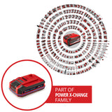 Acumulator Einhell Original 18V 3,0 Ah SEALED Power X-Change PLUS (18 V, protejat impotriva apei si a prafului, clasa de protectie IP57, compatibil cu toate dispozitivele PXC, fara incarcator).