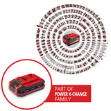 Acumulator Einhell Original 18V 3,0 Ah SEALED Power X-Change PLUS (18 V, protejat impotriva apei si a prafului, clasa de protectie IP57, compatibil cu toate dispozitivele PXC, fara incarcator).