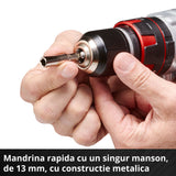 Masina de gaurit si insurubat (bormasina) cu impact Einhell Professional TP-CD 18 Li-i BL Solo Power X-Change, 18 V,motor fără perii, 60 Nm, 2 viteze, mandrină metalică de 13 mm, lumină LED, fara acumulator