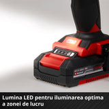 Masina de gaurit si insurubat (bormasina) cu impact pe acumulator Einhell TE-CD 18/48 Li-i Kit Power X-Change, Li-ion, 18 V, 48 Nm, capacitate de gaurire 10 mm in beton, geanta, incl. 2 baterii de 2,0 Ah si incarcator