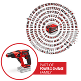 Masina de gaurit cu percutie pe acumulator Einhell TE-HD 18/12 Li-Solo Power X-Change, litiu-ion, 18 V, 1,3 J, capacitate de gaurire in beton 12 mm, mandrina SDS-plus, lumina LED, fara acumulator sau incarcator