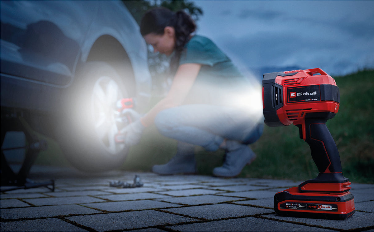 Einhell TE-CL 18/2500 LiAC-solo Power X-Change akkus munkalámpa (lítium-ion, 2500 lm fényáram 7 LED-ből, 6500 K színhőmérséklet, állványmenet, akkumulátor és töltő nélkül szállítjuk)