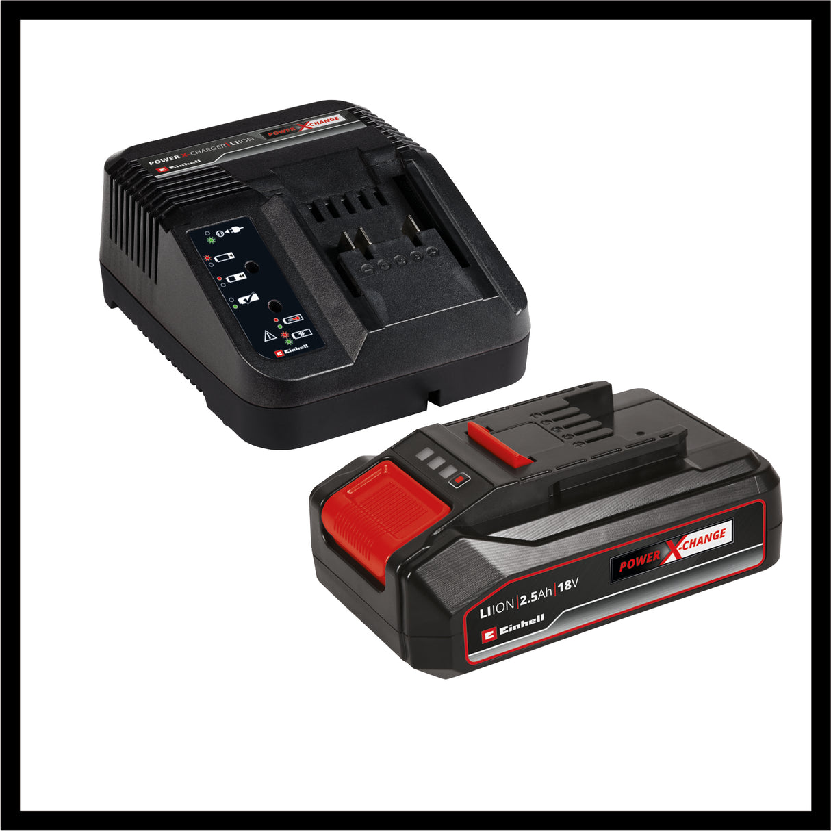Ciocan rotopercutor pe acumulator Einhell TE-HD 18 Li Kit (1x2.5 Ah Power X-Change (Li-ion, 18 V, 1.2 J, atasament SDS Plus, capacitate de gaurire beton 12 mm, incl. acumulator 2.5 Ah, incarcator, 5 burghie, geanta
