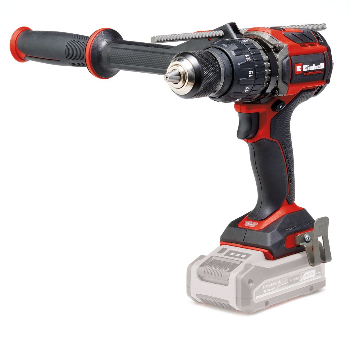 Masina de gaurit cu percutie fara fir Einhell Professional TP-CD 18/120 Li-i BL-Solo Power X-Change (18 V, fara perii, 120 Nm, functie percutie, mandrina 13 mm, 2 trepte, fara acumulator)