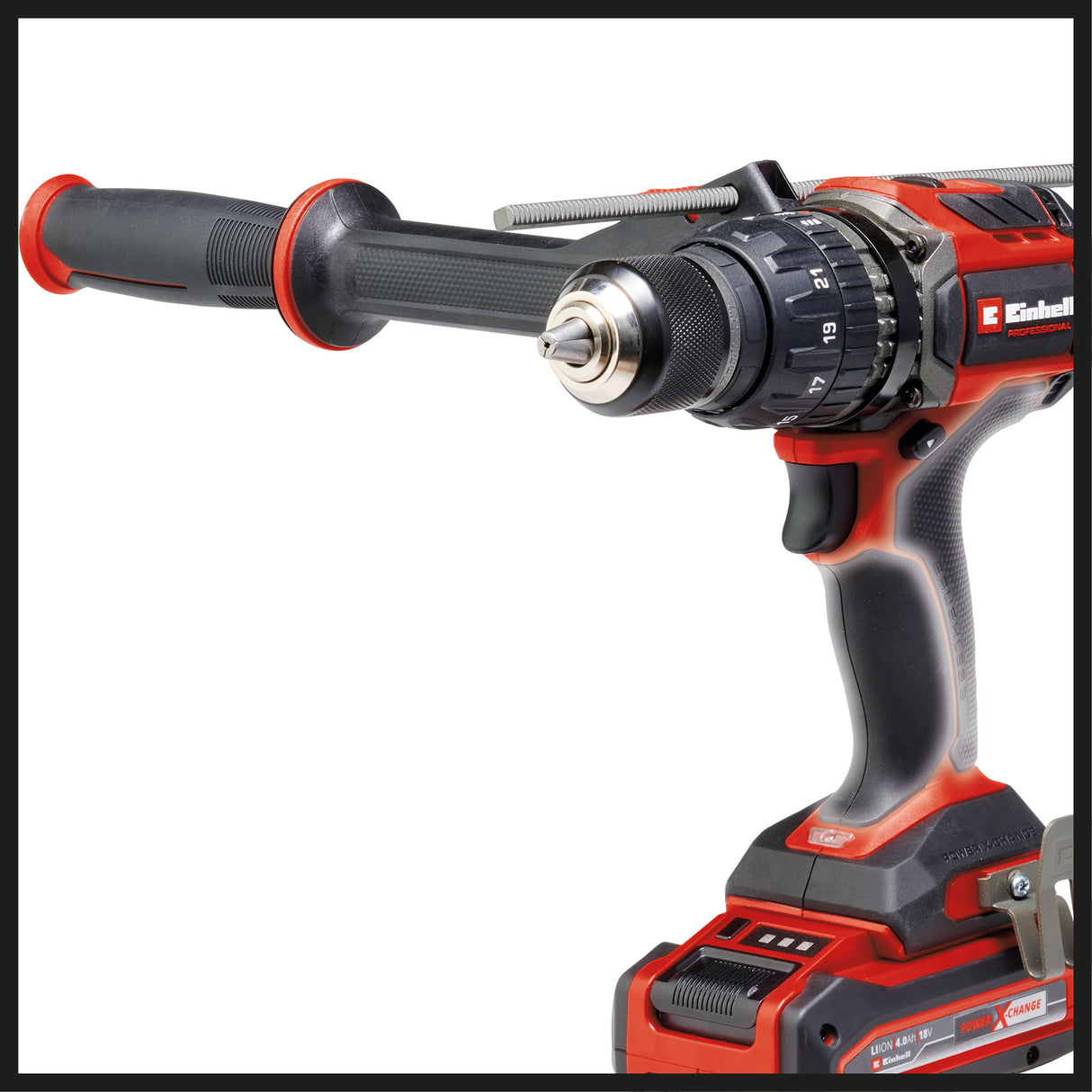 Masina de gaurit cu percutie fara fir Einhell Professional TP-CD 18/120 Li-i BL-Solo Power X-Change (18 V, fara perii, 120 Nm, functie percutie, mandrina 13 mm, 2 trepte, fara acumulator)