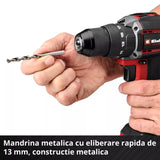 Masina de gaurit cu percutie pe acumulator Einhell Professional TP-CD 18/70-C Li-i BL - Solo Power X-Change,18 V, brushless, 70 Nm, anti-kickback, mandrina 13 mm, 2 viteze, fara baterie - imagine 10