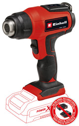 Pistol cu aer cald pe acumulator Einhell TE-HA 18 Li-Solo Power X-Change (litiu-ion, 2 niveluri de temperatura, inclusiv duze reductoare, cu jet larg si reflectoare, fara acumulator sau incarcator