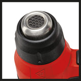 Pistol cu aer cald pe acumulator Einhell TE-HA 18 Li-Solo Power X-Change (litiu-ion, 2 niveluri de temperatura, inclusiv duze reductoare, cu jet larg si reflectoare, fara acumulator sau incarcator