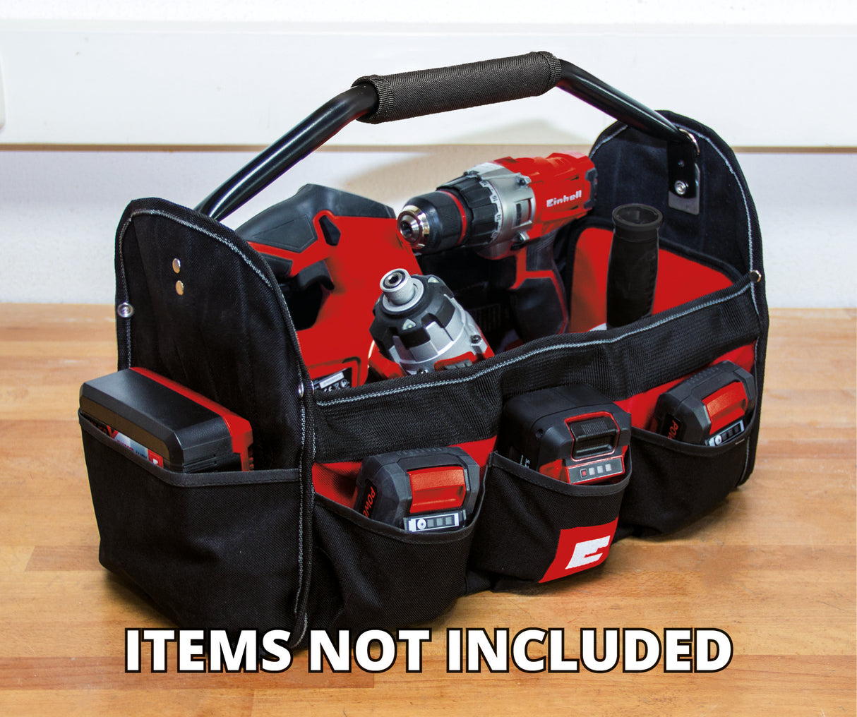 Geanta originala Einhell 45/22 (pentru unelte si accesorii, durabila, cu podea intarita pentru rezistenta, maner de transport, diverse buzunare si compartimente)