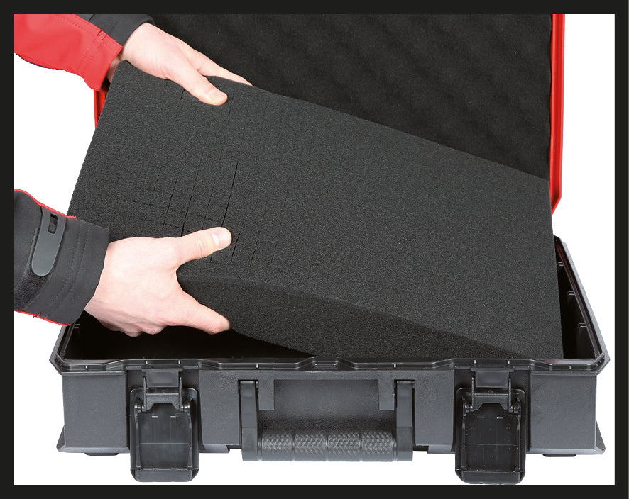 Spuma perforata originala Einhell (accesoriu E-Case, 1x spuma perforata pre-perforata pentru depozitarea in siguranta, de exemplu, a dispozitivelor sensibile)