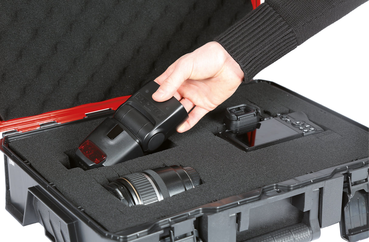 Spuma perforata originala Einhell (accesoriu E-Case, 1x spuma perforata pre-perforata pentru depozitarea in siguranta, de exemplu, a dispozitivelor sensibile)