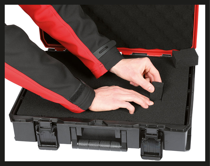 Spuma perforata originala Einhell (accesoriu E-Case, 1x spuma perforata pre-perforata pentru depozitarea in siguranta, de exemplu, a dispozitivelor sensibile)