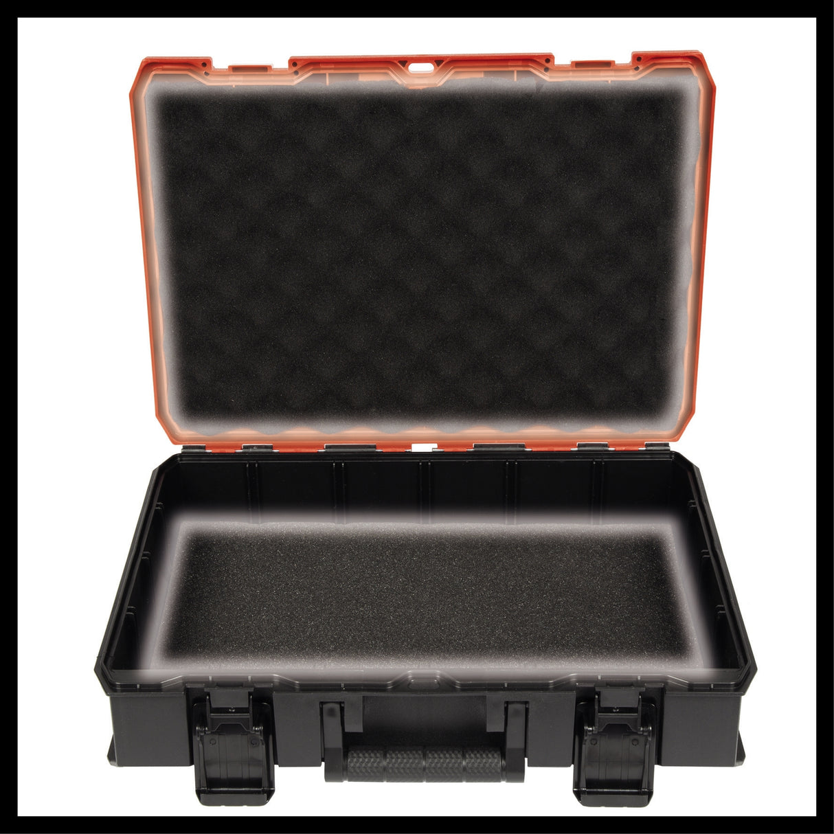 Cutia de sistem Einhell E-Case S-F (pentru depozitarea universala, dimensiuni externe 44x32x13 cm, max. 25 kg incarcatura, rezistenta la stropire, stivuibila, inclusiv insertie de spuma cu grilaj)