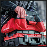 Geanta originala Einhell E-Case, maxim 30 kg, stivuibila, cu inchidere, poate fi combinata cu sistemul Einhell E-Case, depozitare si transport scule si accesorii