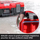 Einhell E-Case M SEALED,sistem E-Case, etans la praf si jeturi de apa, compatibil cu Half-size, 44 x 33 x 29 cm, sarcina max. 90 kg, maner de transport - imagine 7