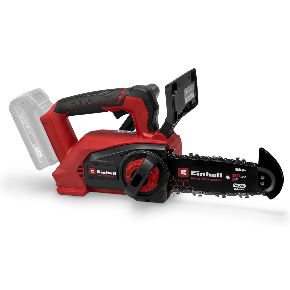 Fierastrau cu lant portabil pe acumulator Einhell Professional FORTEXXA 18/20 TH Power X-Change, Li-Ion, 18 V, motor fara perii, lama si lant de calitate OREGON de 20 cm, max. 3.800 rpm, fara acumulator sau incarcator