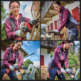 Fierastrau cu lant fara cablu Einhell GE-PS 18/15 Li BL-Solo Power X-Change (18V, motor fara perii, lungime de taiere 12.5 cm, inlocuirea lamei si a lantului fara unelte, fara acumulator).