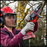 Fierastrau cu lant fara cablu Einhell GE-PS 18/15 Li BL-Solo Power X-Change (18V, motor fara perii, lungime de taiere 12.5 cm, inlocuirea lamei si a lantului fara unelte, fara acumulator).