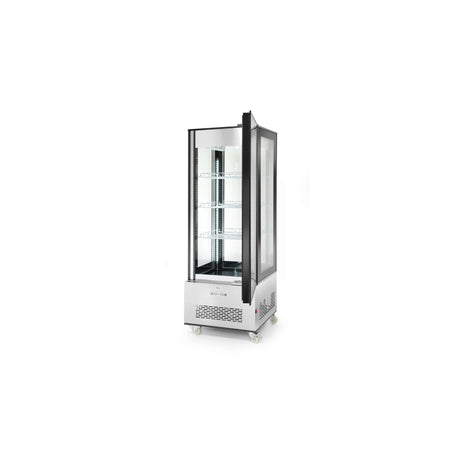 Vitrina frigorifica de prezentare interval temp. 2?/6?C, 500 W, corp inox, ARKTIC by Hendi, 850x650x(H)1908 mm, Clasa energetica C