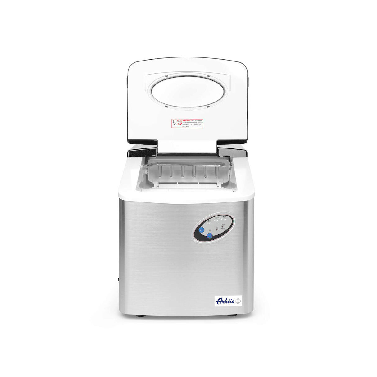 Masina profesionala pentru cuburi gheata, capacitate 15kg / 24h, stocare 4,5 kg cuburi, 160W, corp inox, Hendi Kitchen Line 15