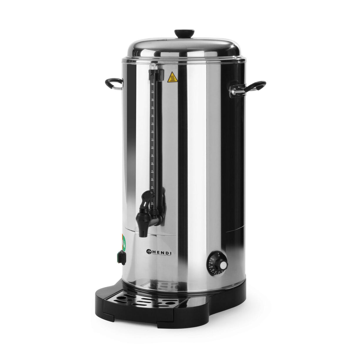 Percolator  Hendi bauturi calde cu pereti dubli 18 litri, termostat, 2400 W temperatura, ajustabila pana la 100 C, Inox, robinet anti-picurare