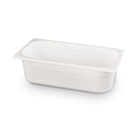 Tava profesionala Gastronorm 1/3 policarbonat alb, 4 litri, 100 mm inaltime, Hendi