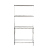 Raft metalic pentru depozitare cu 4 rafturi reglabile, sustine 125 kg/polita, Inox, 910x455x(H)1830 mm, Hendi