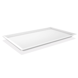 Tavă dreptunghiulară GN 1/4 melamină, albă 265x162x(H)30 Fine DIne