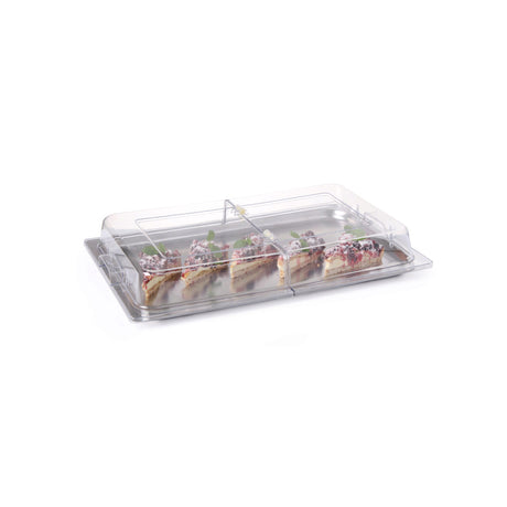 Capac prezentare rolltop GN 1/1, policarbonat - 533x328x(H)76 mm